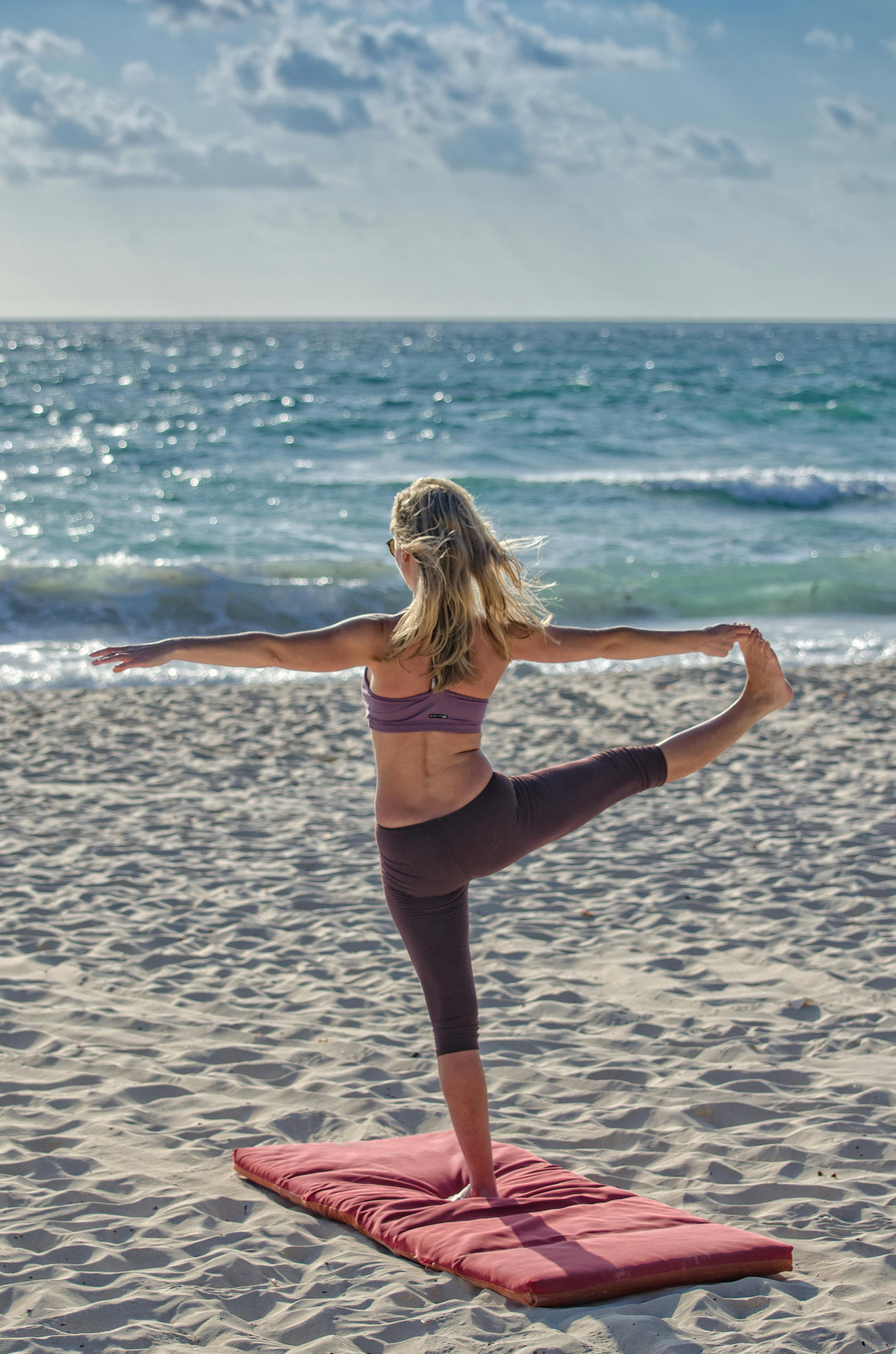 Morning yoga scene